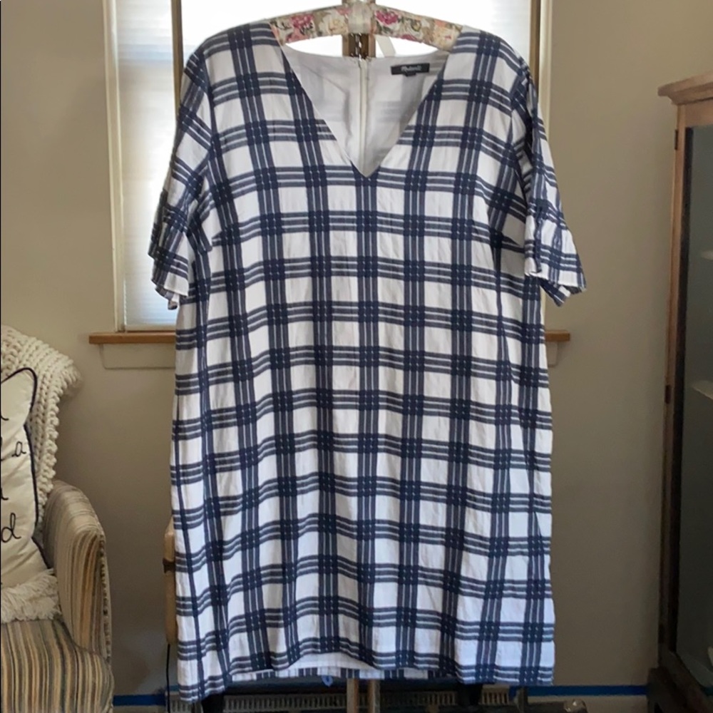 Madewell Plaid Shift Dress
